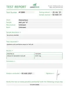 Odin Pharma Winstrol Lab Test