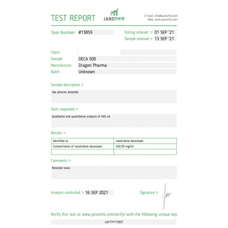 Deca 500 Lab Test