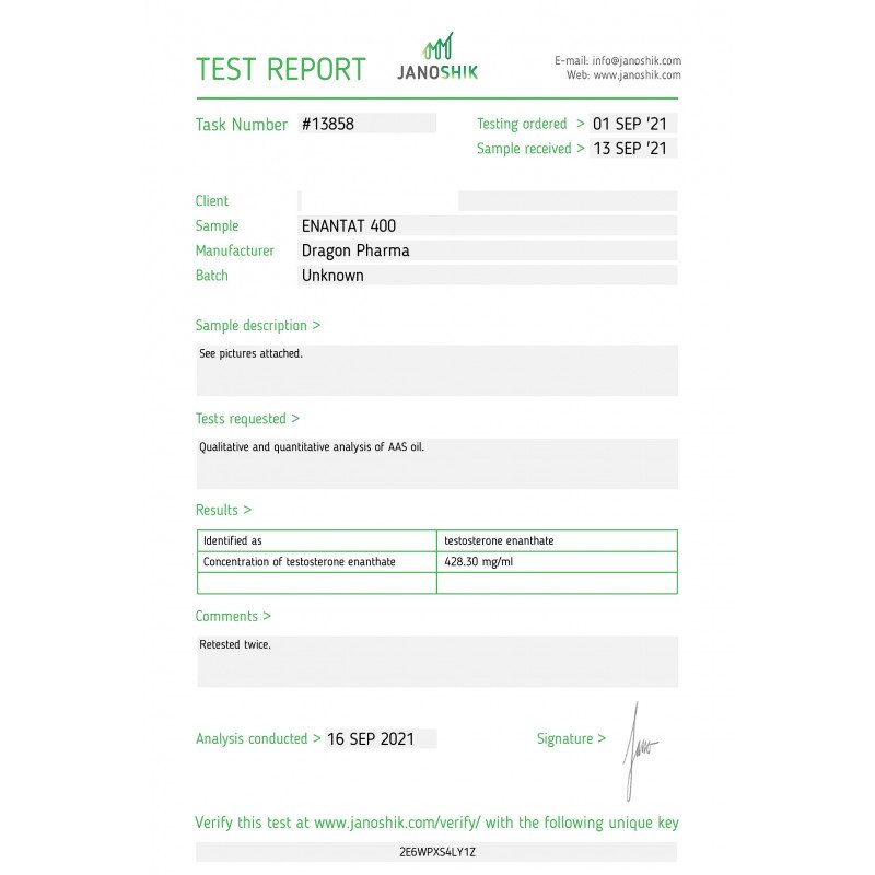 Enantat 400 Lab Test