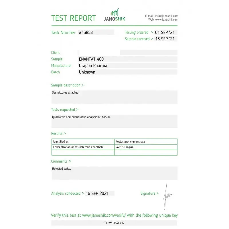 Enantat 400 Lab Test
