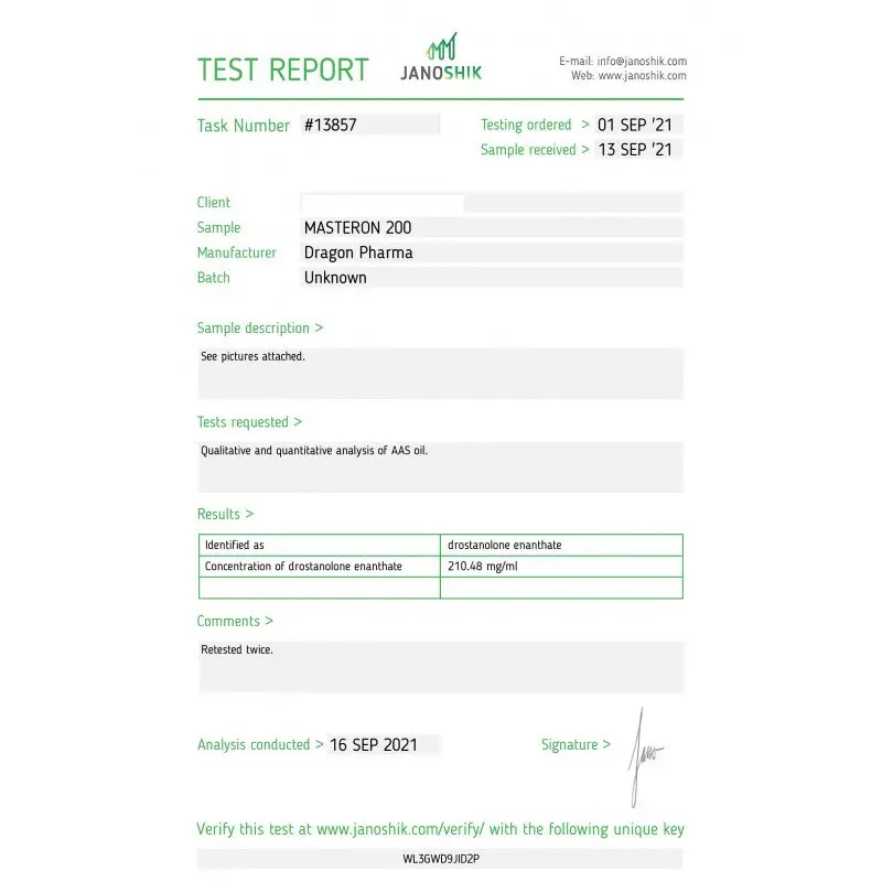 Masteron 200 Lab Test